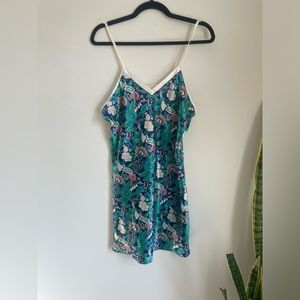 Satin mini slip dress ~